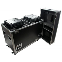 Harmony Cases Dual Chamber Space DJ Lighting Universal Ultility Road Travel Case 